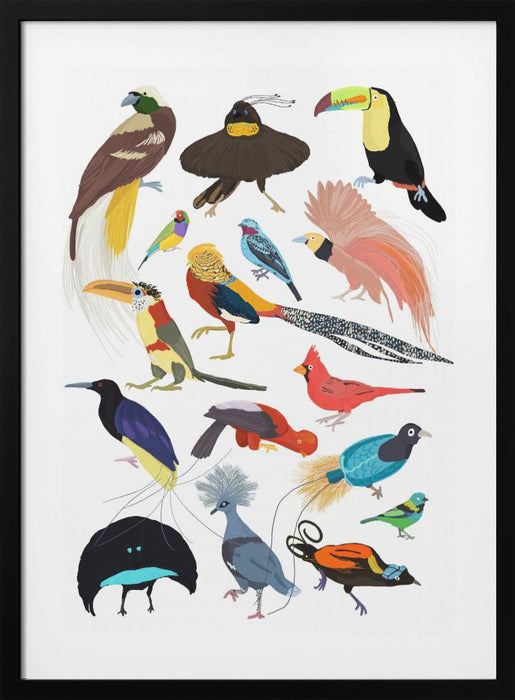 Birds of Paradise Framed Art Wall Decor