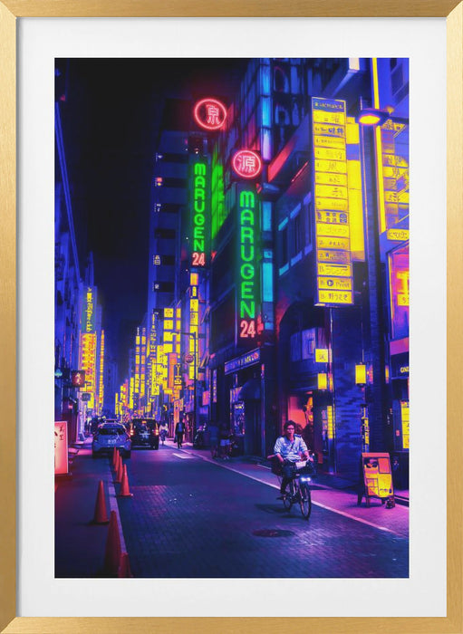 Neon Street Framed Art Modern Wall Decor