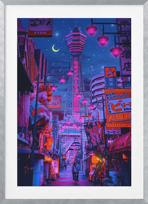 Osaka Lights Framed Art Wall Decor