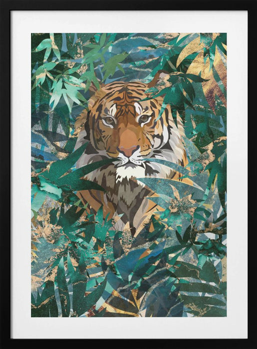 Tiger in the jungle 2 Framed Art Wall Decor