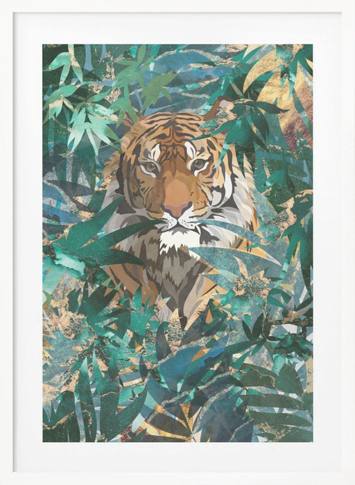 Tiger in the jungle 2 Framed Art Wall Decor