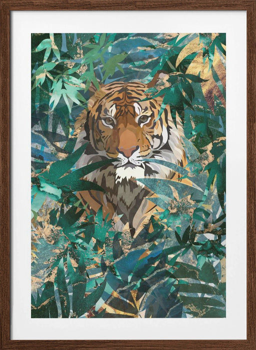 Tiger in the jungle 2 Framed Art Wall Decor