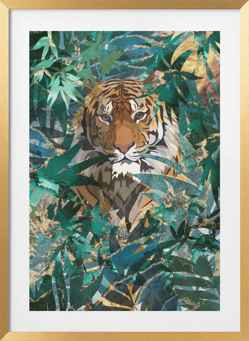 Tiger in the jungle 2 Framed Art Wall Decor