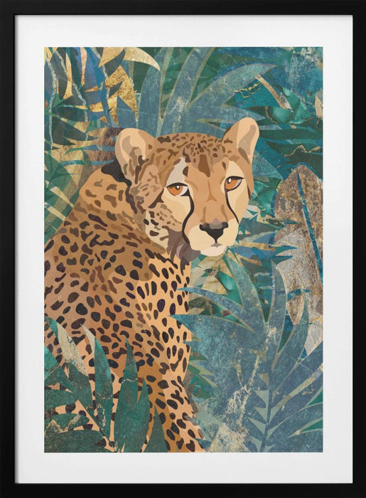 Cheetah In the Jungle 2 Framed Art Modern Wall Decor