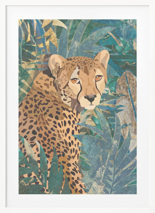 Cheetah In the Jungle 2 Framed Art Modern Wall Decor