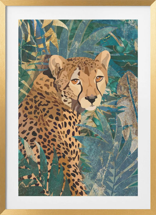 Cheetah In the Jungle 2 Framed Art Modern Wall Decor