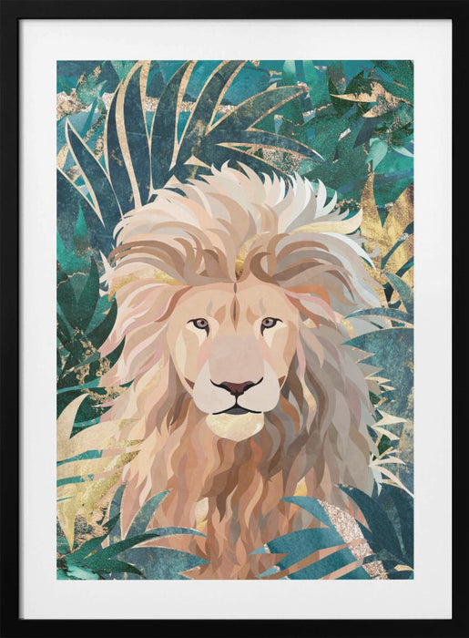 Lion Jungle 2 Framed Art Modern Wall Decor