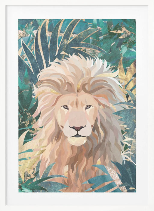 Lion Jungle 2 Framed Art Modern Wall Decor