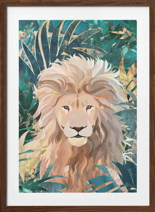 Lion Jungle 2 Framed Art Modern Wall Decor