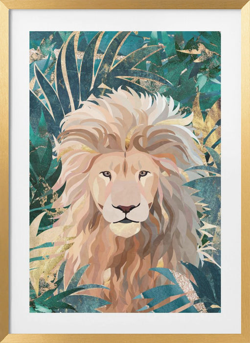 Lion Jungle 2 Framed Art Modern Wall Decor