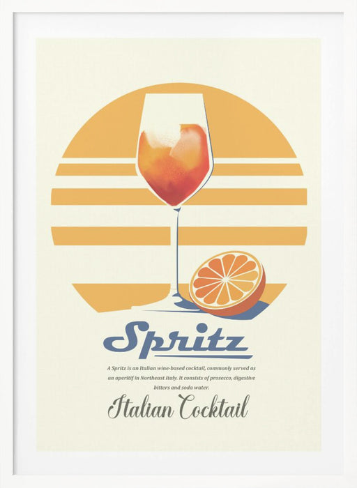 Spritz summer print Framed Art Wall Decor