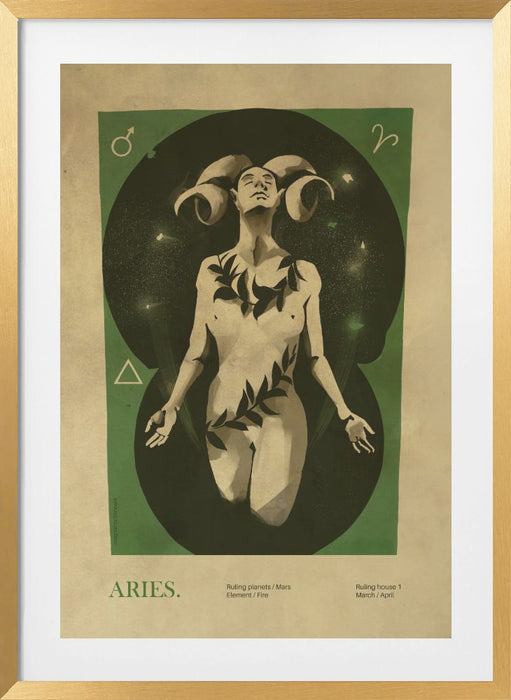 Aries print Framed Art Wall Decor