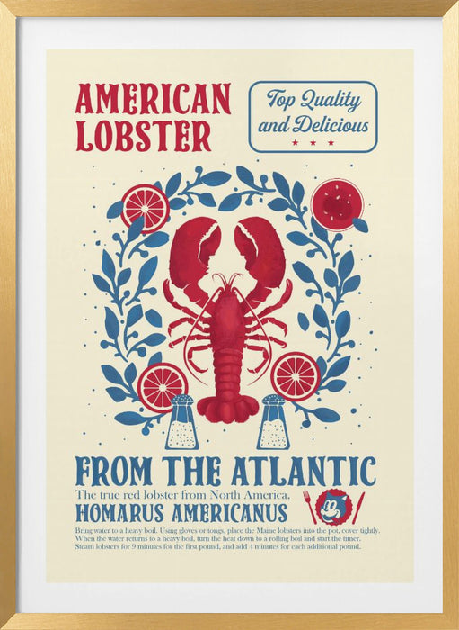 Lobster kitchen print Framed Art Wall Decor