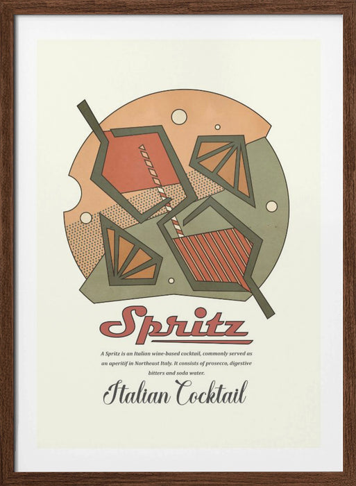 Geometrical spritz print Framed Art Modern Wall Decor