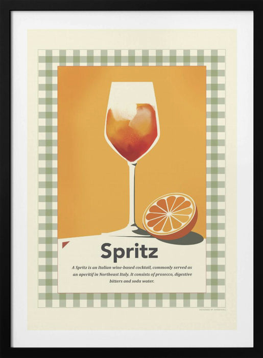 Spritz retro print Framed Art Wall Decor