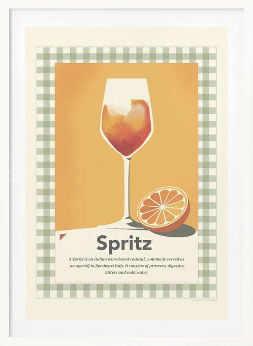 Spritz retro print Framed Art Wall Decor