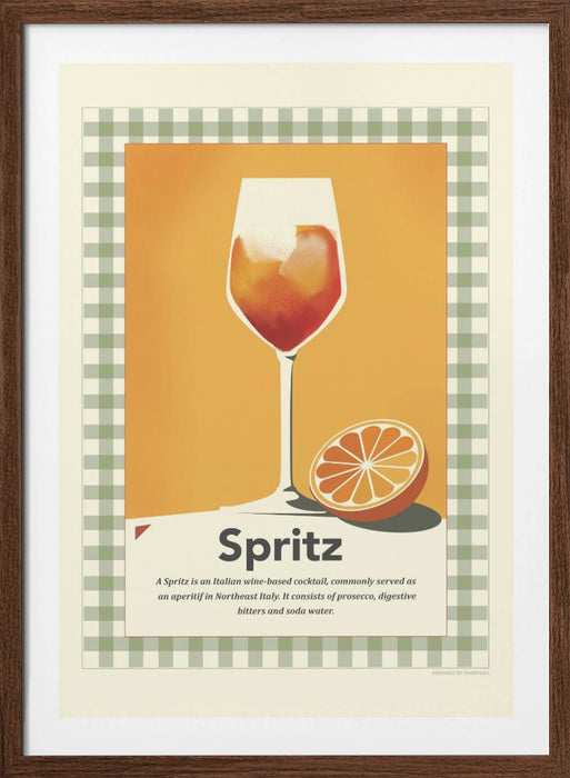 Spritz retro print Framed Art Wall Decor