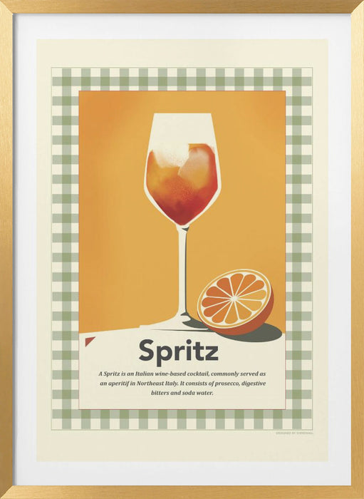 Spritz retro print Framed Art Wall Decor