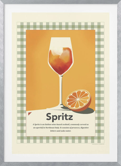 Spritz retro print Framed Art Wall Decor