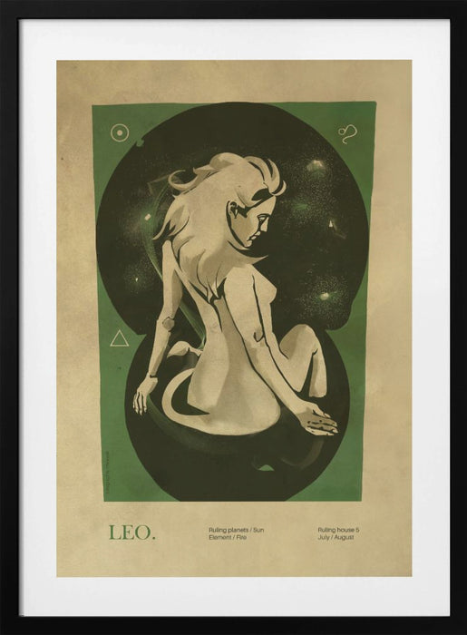 Leo print Framed Art Wall Decor