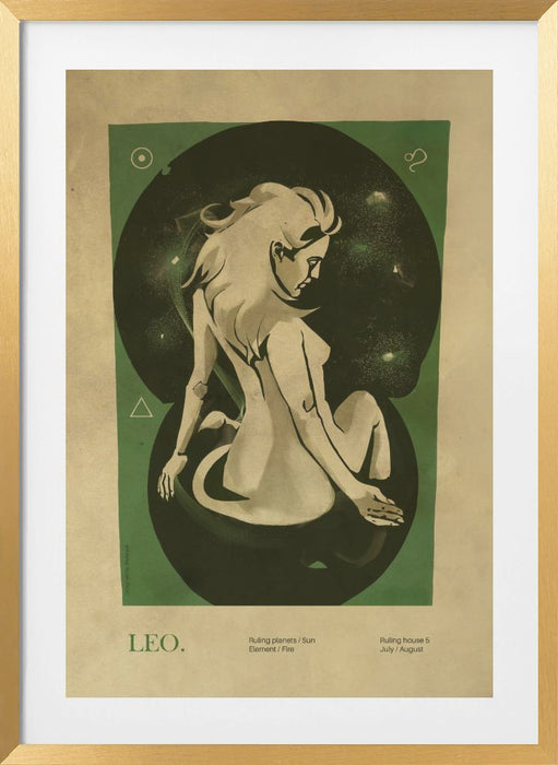 Leo print Framed Art Wall Decor