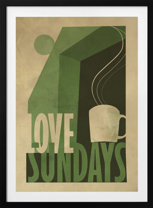 Love Sunday print Framed Art Modern Wall Decor