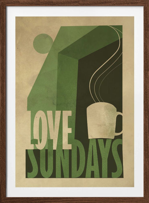 Love Sunday print Framed Art Modern Wall Decor