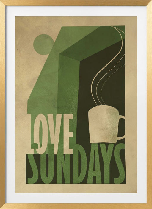 Love Sunday print Framed Art Modern Wall Decor