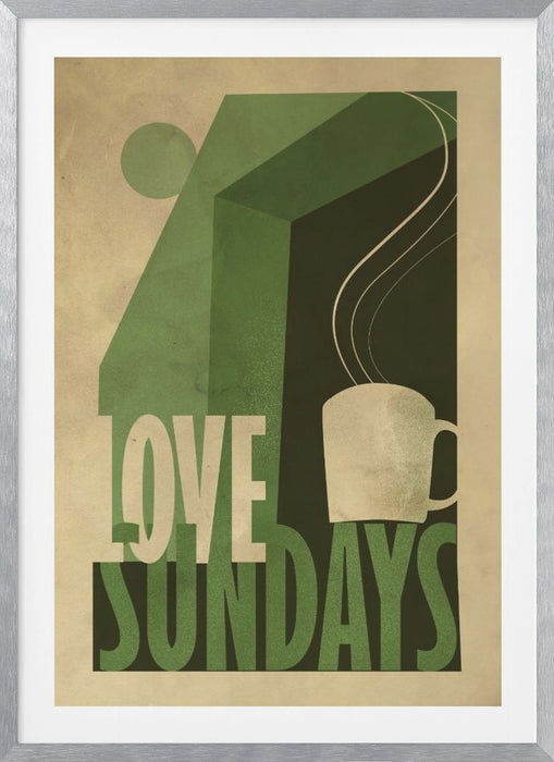 Love Sunday print Framed Art Modern Wall Decor