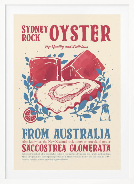 Oyster kitchen decor Framed Art Modern Wall Decor