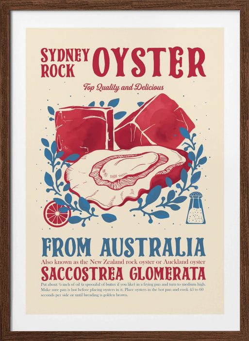 Oyster kitchen decor Framed Art Modern Wall Decor