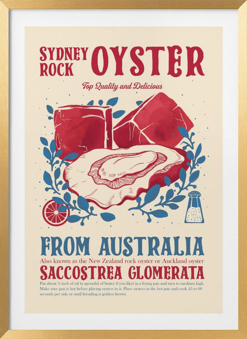 Oyster kitchen decor Framed Art Modern Wall Decor