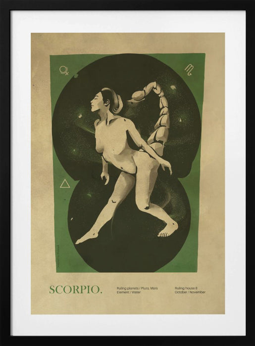 Scorpio print Framed Art Wall Decor