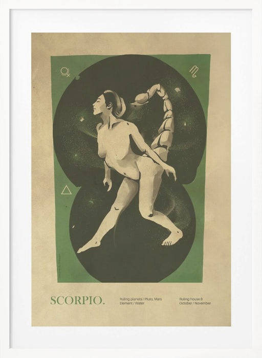 Scorpio print Framed Art Wall Decor