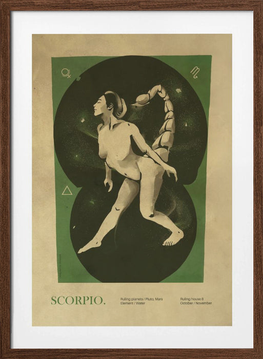 Scorpio print Framed Art Wall Decor