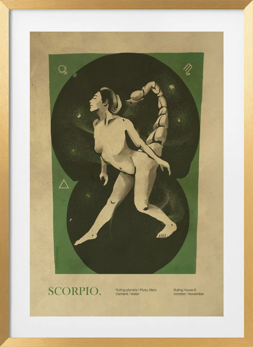 Scorpio print Framed Art Wall Decor