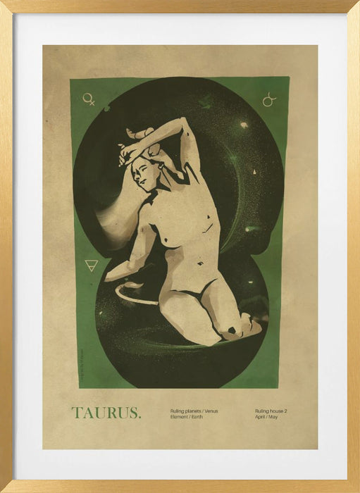 Taurus print Framed Art Wall Decor