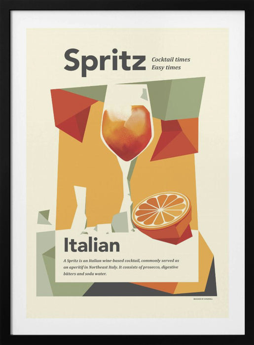 Aperol spritz print Framed Art Modern Wall Decor