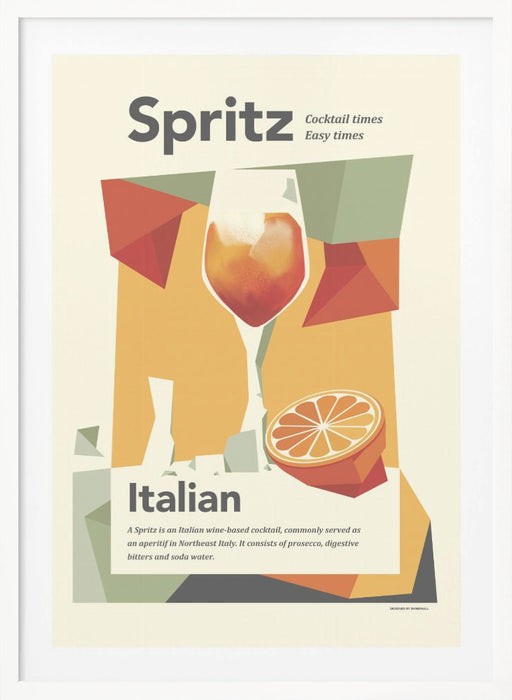 Aperol spritz print Framed Art Modern Wall Decor