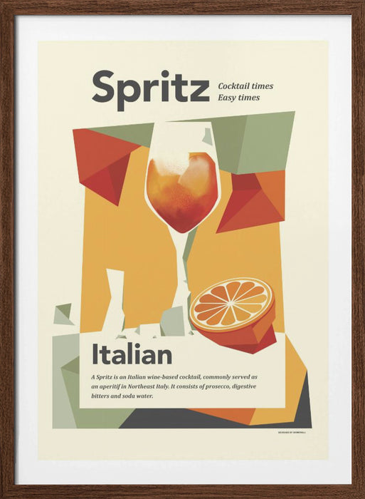 Aperol spritz print Framed Art Modern Wall Decor