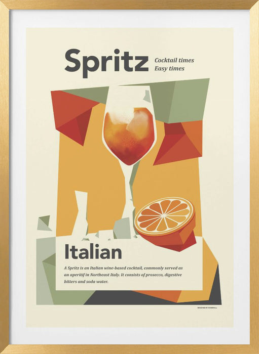 Aperol spritz print Framed Art Modern Wall Decor