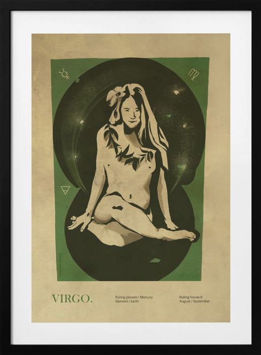 Virgo print Framed Art Modern Wall Decor