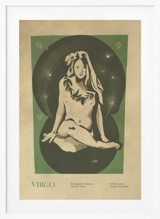 Virgo print Framed Art Modern Wall Decor