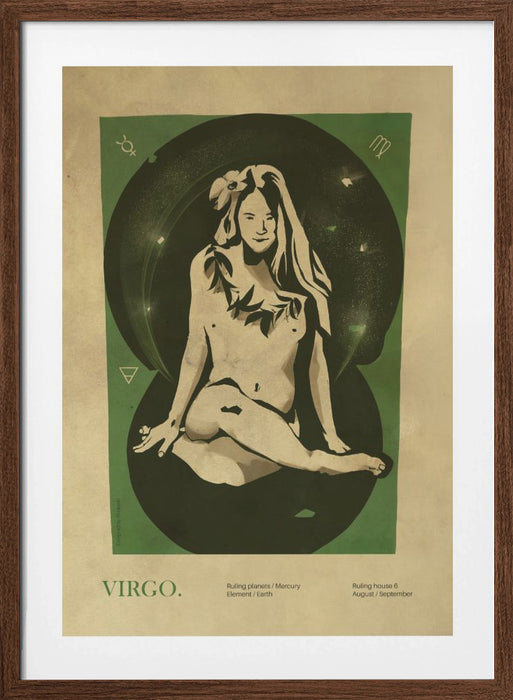 Virgo print Framed Art Modern Wall Decor