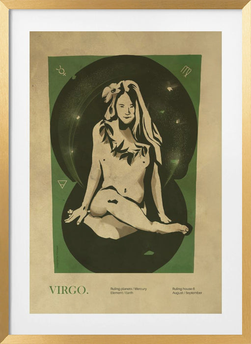 Virgo print Framed Art Modern Wall Decor