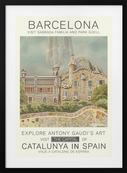 Barcelona print Framed Art Wall Decor