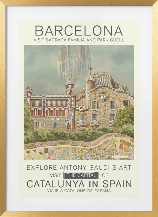 Barcelona print Framed Art Wall Decor