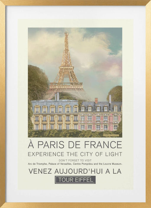 Paris retro print Framed Art Modern Wall Decor