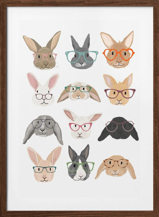 H Rabbits 2 Framed Art Wall Decor