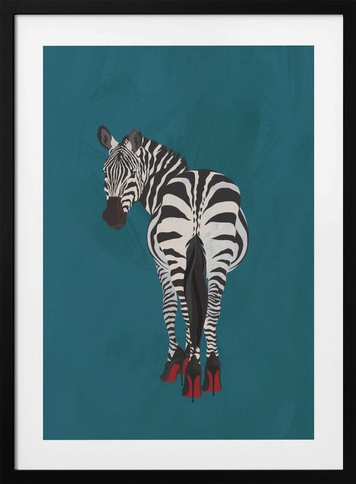 Zebra heels Framed Art Wall Decor